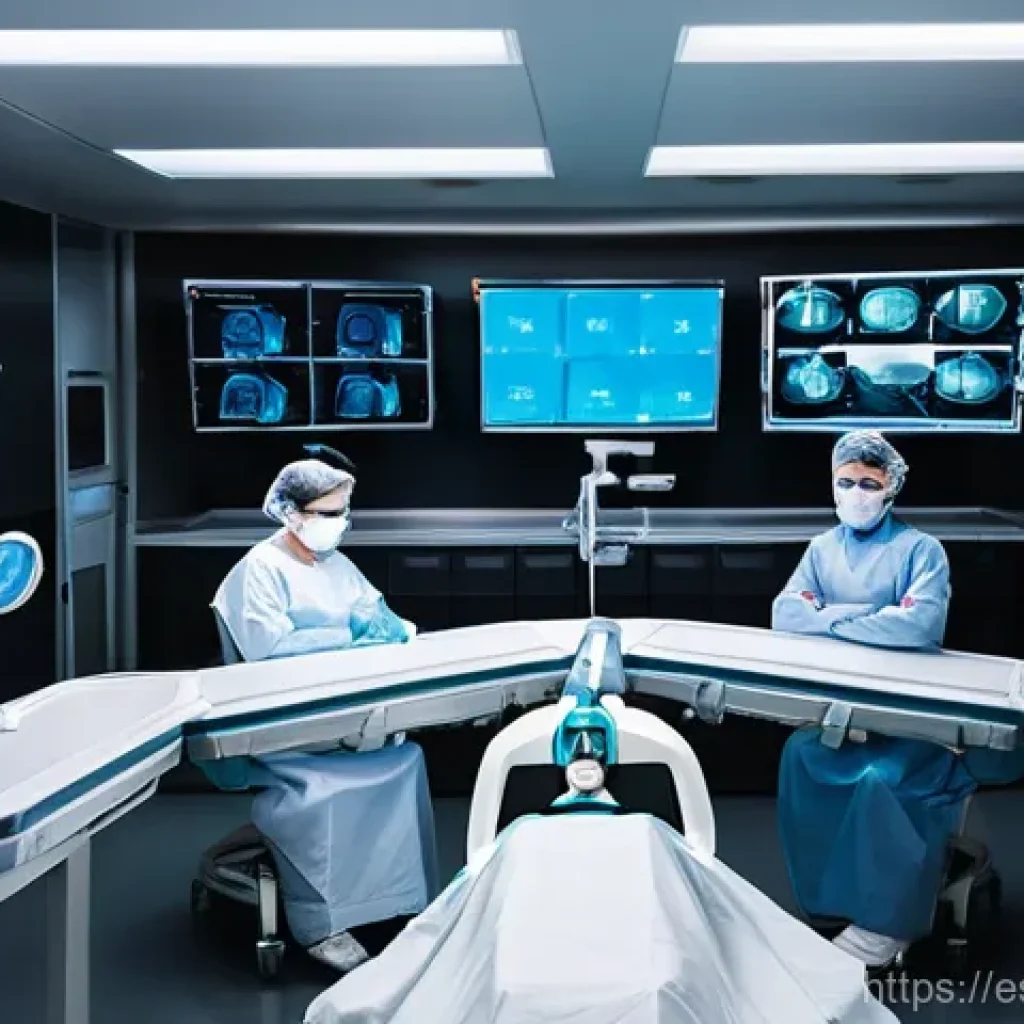 탈장 치료 최신 기술 - **Prompt 1: Robotic Precision in Minimally Invasive Surgery**
"A clean, futuristic operating roo...